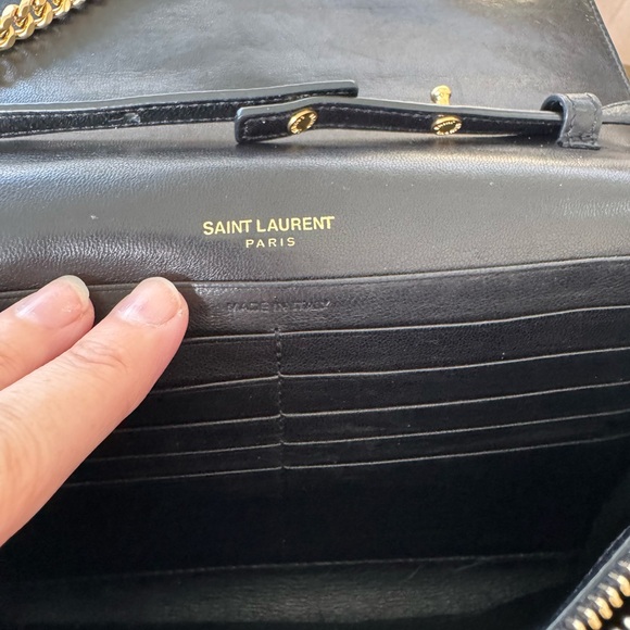 Saint Laurent YSL Monogram Sulpice Double Flap Wallet On Chain Calf Skin Bag - Picture 7 of 12